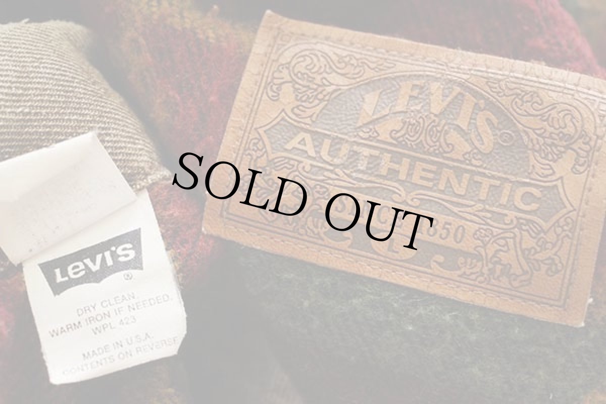 画像4: 90s USA製 Levi'sリーバイス 70617 ネイティブ柄 ブランケットライナー カラーデニムジャケット 4ポケット 茶 (4)