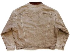 画像2: 90s USA製 Levi'sリーバイス 70617 ネイティブ柄 ブランケットライナー カラーデニムジャケット 4ポケット 茶 (2)