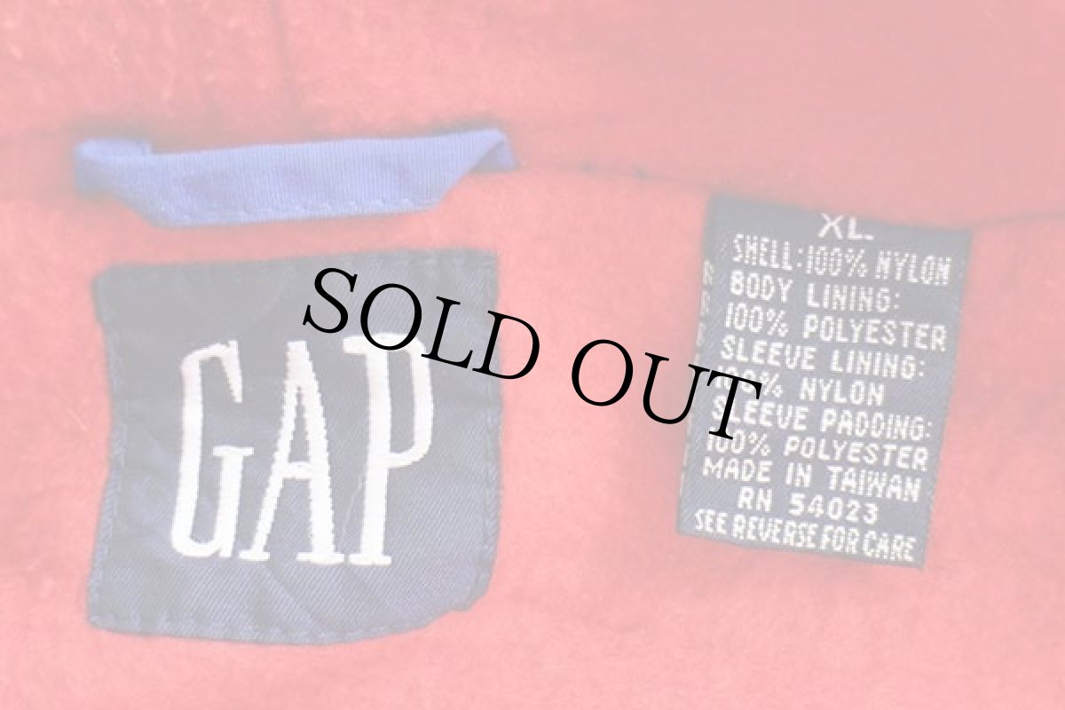 画像4: 90s GAPギャップ downhill Alpine SERIES パッチ マルチカラー フリースライナー ナイロン アノラックパーカー 青×赤×黒 XL (4)