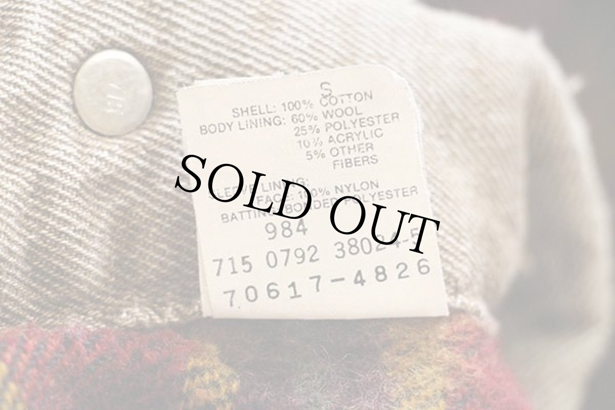 画像5: 90s USA製 Levi'sリーバイス 70617 ネイティブ柄 ブランケットライナー カラーデニムジャケット 4ポケット 茶 (5)