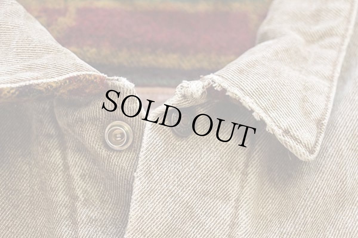 画像7: 90s USA製 Levi'sリーバイス 70617 ネイティブ柄 ブランケットライナー カラーデニムジャケット 4ポケット 茶 (7)