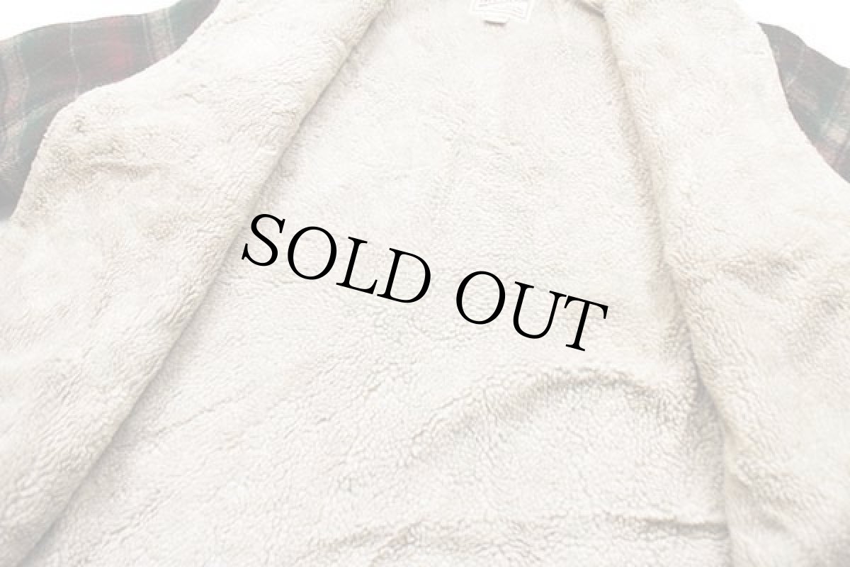 画像5: 90s USA製 Woolrichウールリッチ タータンチェック パイル フリースライナー ウールジャケット XL (5)