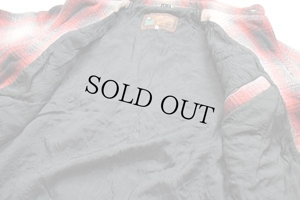 画像5: 90s ブルガリア製 LIFES ADVENTURES オンブレチェック キルティングライナー ウール混 シャツジャケット L (5)