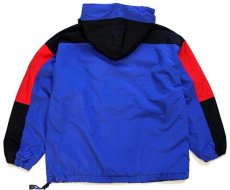 画像2: 90s GAPギャップ downhill Alpine SERIES パッチ マルチカラー フリースライナー ナイロン アノラックパーカー 青×赤×黒 XL (2)