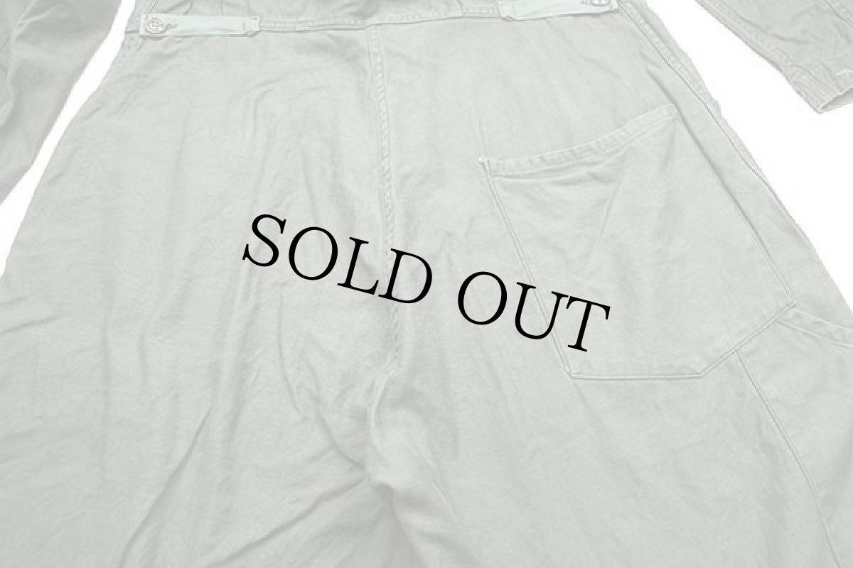 画像6: 80s 米軍 U.S.ARMY コットンサテン カバーオール オールインワン オリーブグリーン L★02 つなぎ (6)