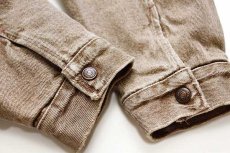 画像8: 90s USA製 Levi'sリーバイス 70617 ネイティブ柄 ブランケットライナー カラーデニムジャケット 4ポケット 茶 (8)