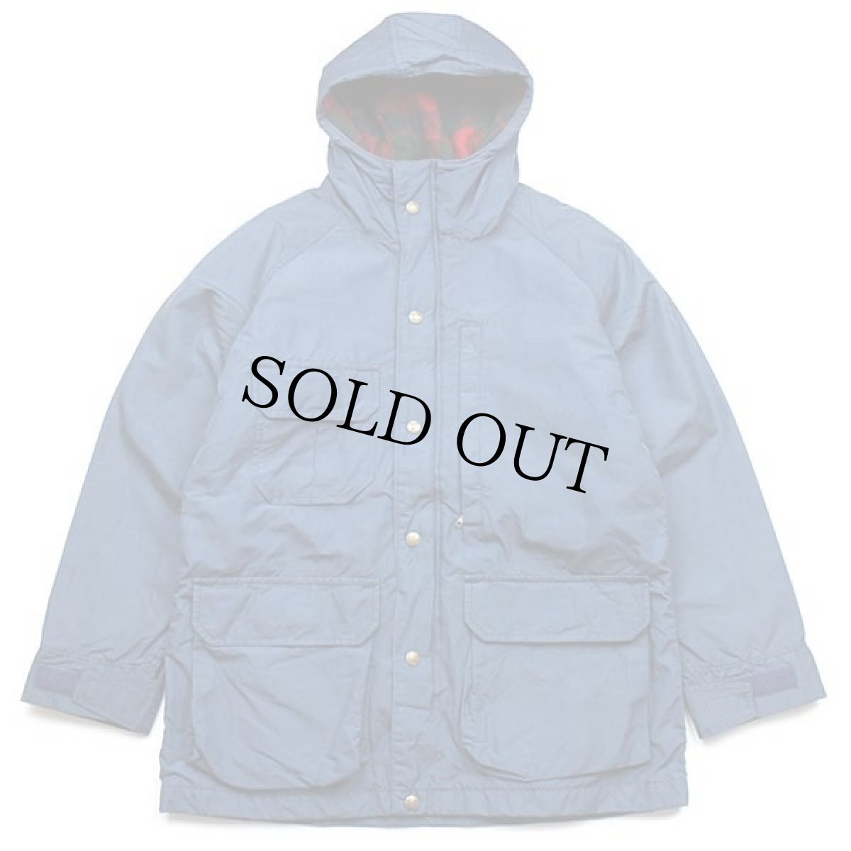 画像1: 70s USA製 Woolrichウールリッチ タータンチェック ウールライナー マウンテンパーカー 紺 W-M (1)