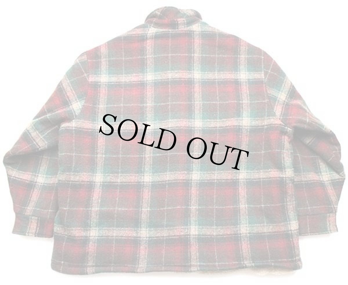 画像2: 90s USA製 Woolrichウールリッチ タータンチェック パイル フリースライナー ウールジャケット XL (2)
