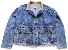 画像1: 80s USA製 Levi'sリーバイス 75073 ケミカルウォッシュ デニムジャケット L★アシッド (1)