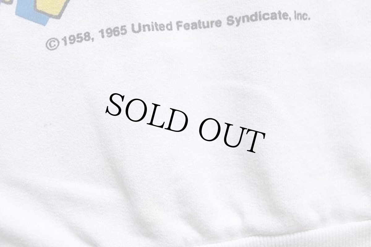 画像5: 80s SNOOPYスヌーピー ウッドストック TENNIS CUP テニス コットン スウェット 白 (5)