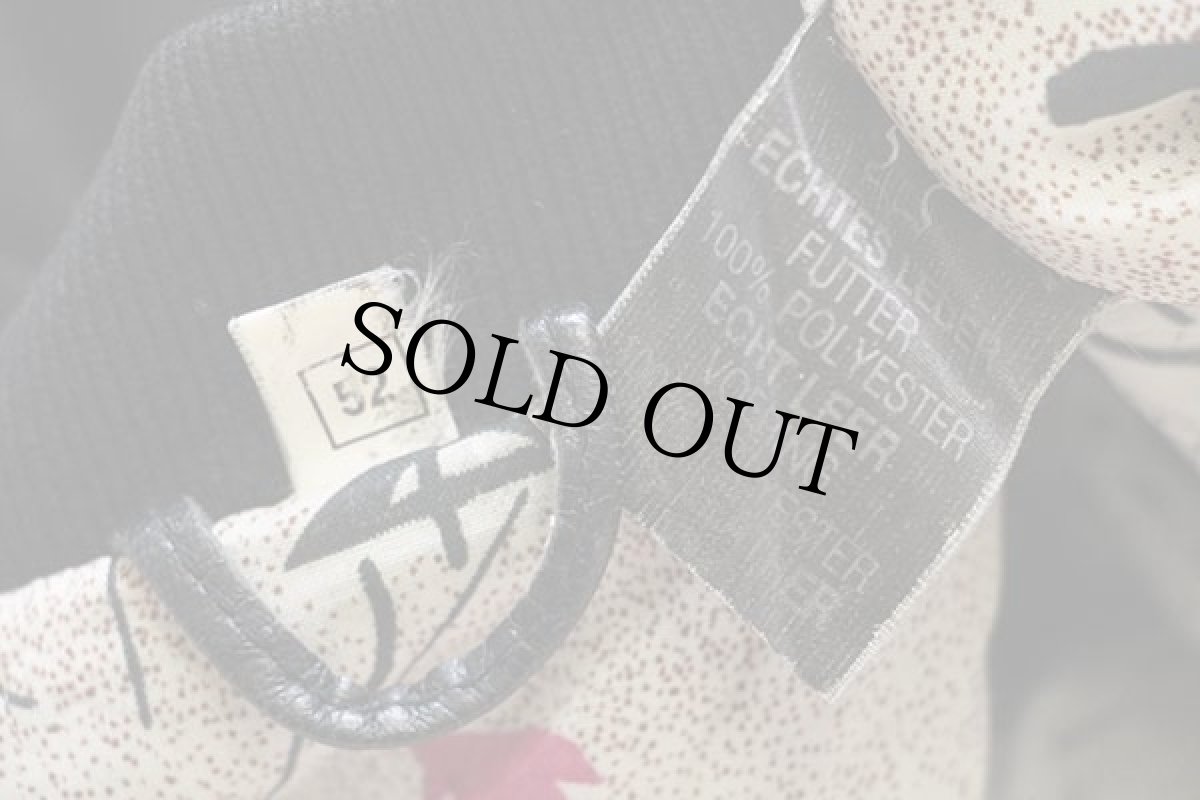 画像5: 90s UNKNOWN 総柄 ライナー レザージャケット 黒 52 (5)