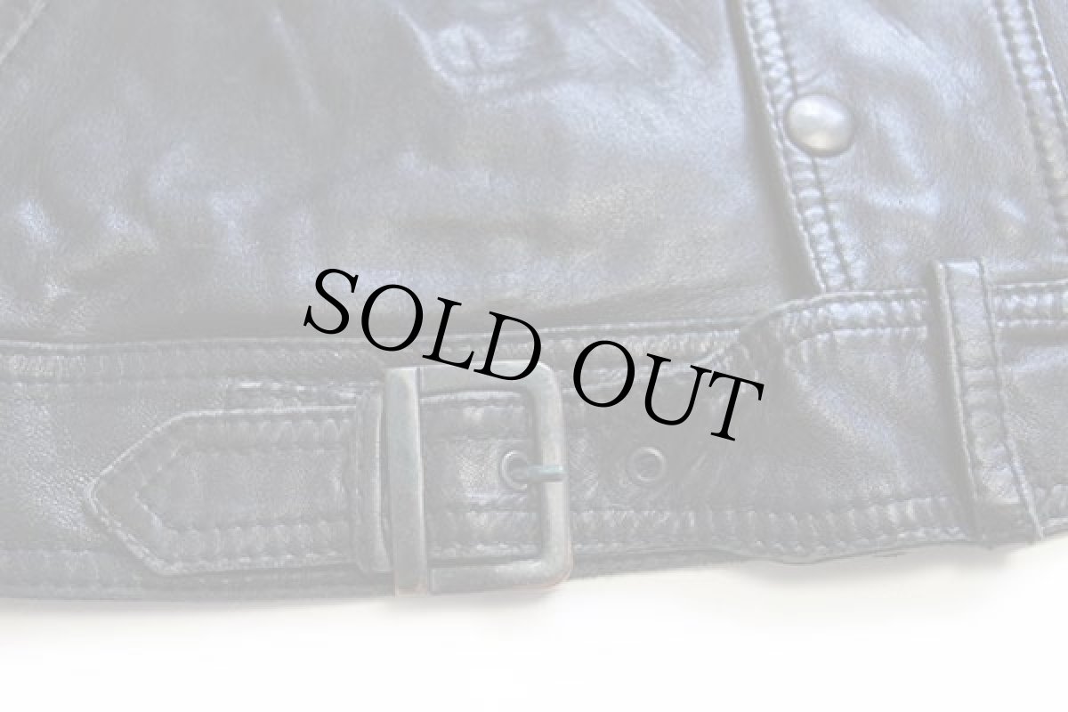 画像5: イタリア製 Nero Giardini スタンドカラー シングルライダース レザージャケット 黒 50 (5)