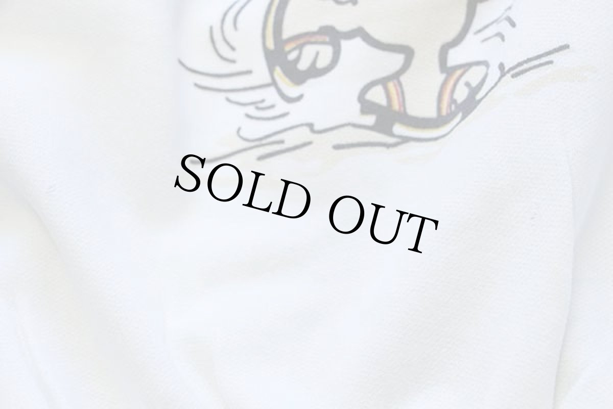 画像7: 80s イタリア製 スヌーピー HOLIDAY ON ICE スケート 発泡プリント スウェット 白 XXL (7)