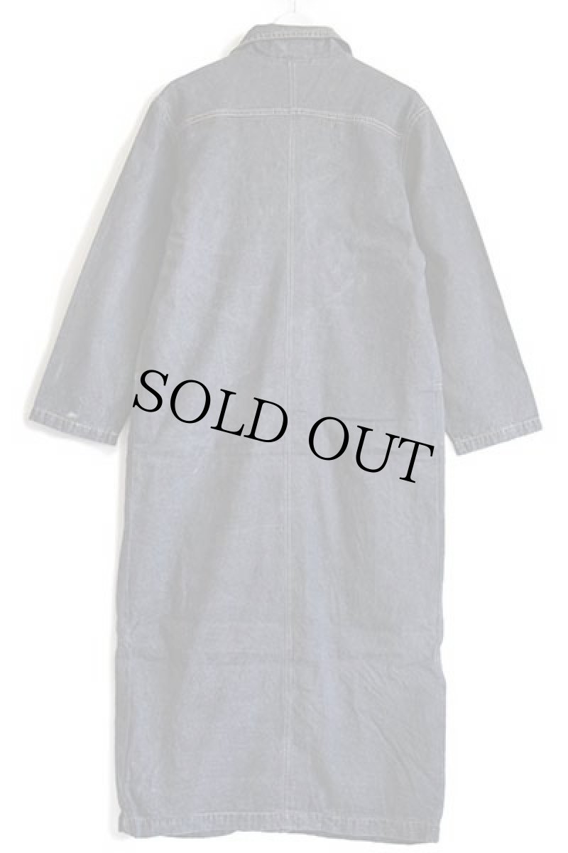 画像3: UNKNOWN ロング ブラック デニムコート 46/48 (3)