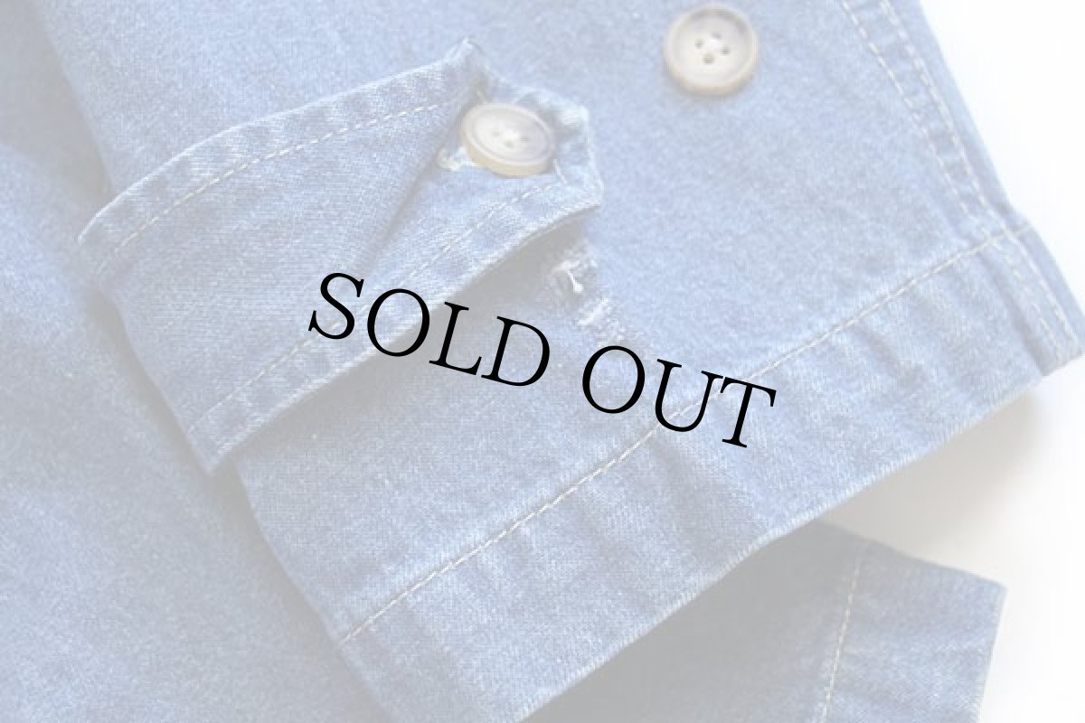 画像7: 90s DENIM&Co. ラグ柄 フリースライナー付き デニム ダッフルコート L (7)