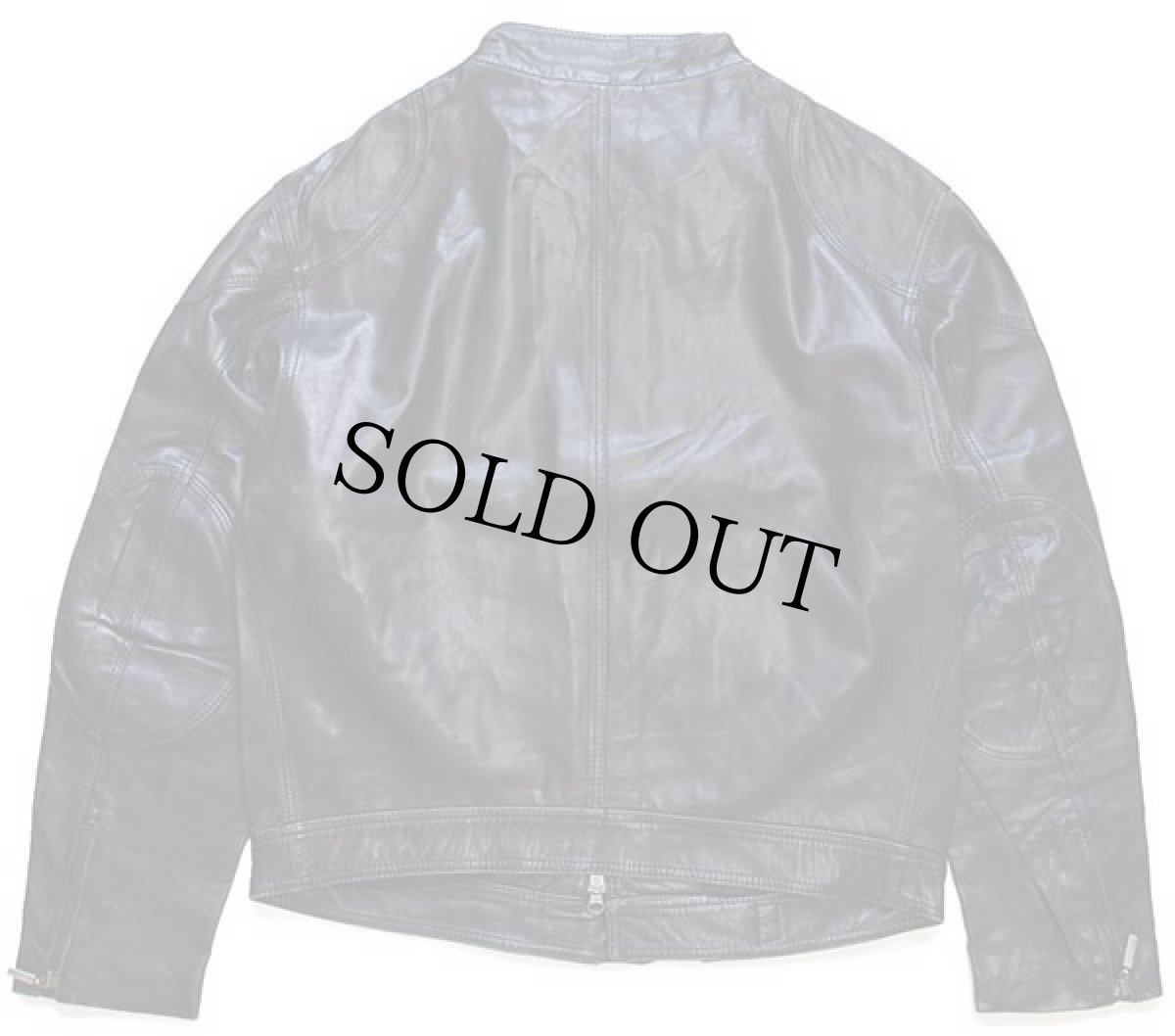 画像2: イタリア製 Nero Giardini スタンドカラー シングルライダース レザージャケット 黒 50 (2)