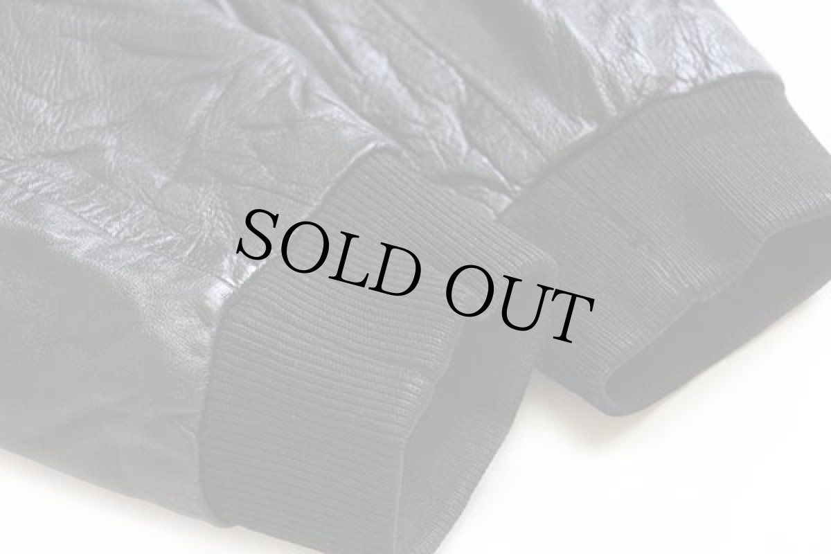 画像6: 90s UNKNOWN 総柄 ライナー レザージャケット 黒 52 (6)