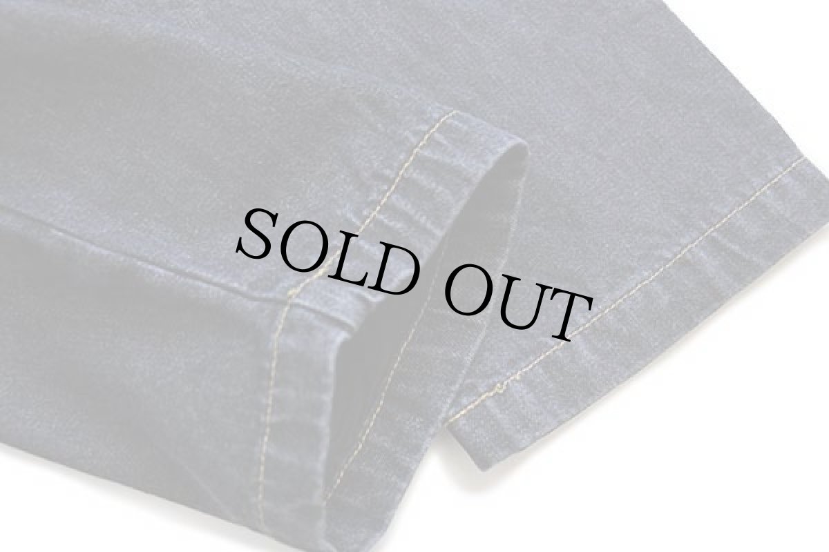 画像7: UNKNOWN ロング ブラック デニムコート 46/48 (7)