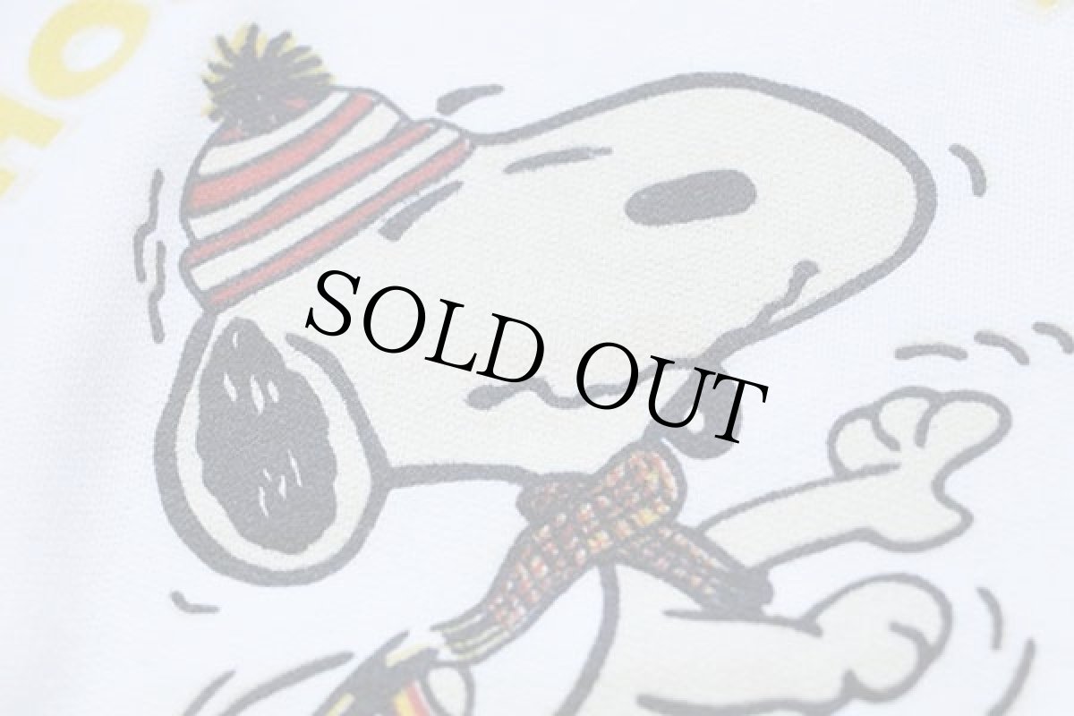 画像4: 80s イタリア製 スヌーピー HOLIDAY ON ICE スケート 発泡プリント スウェット 白 XXL (4)