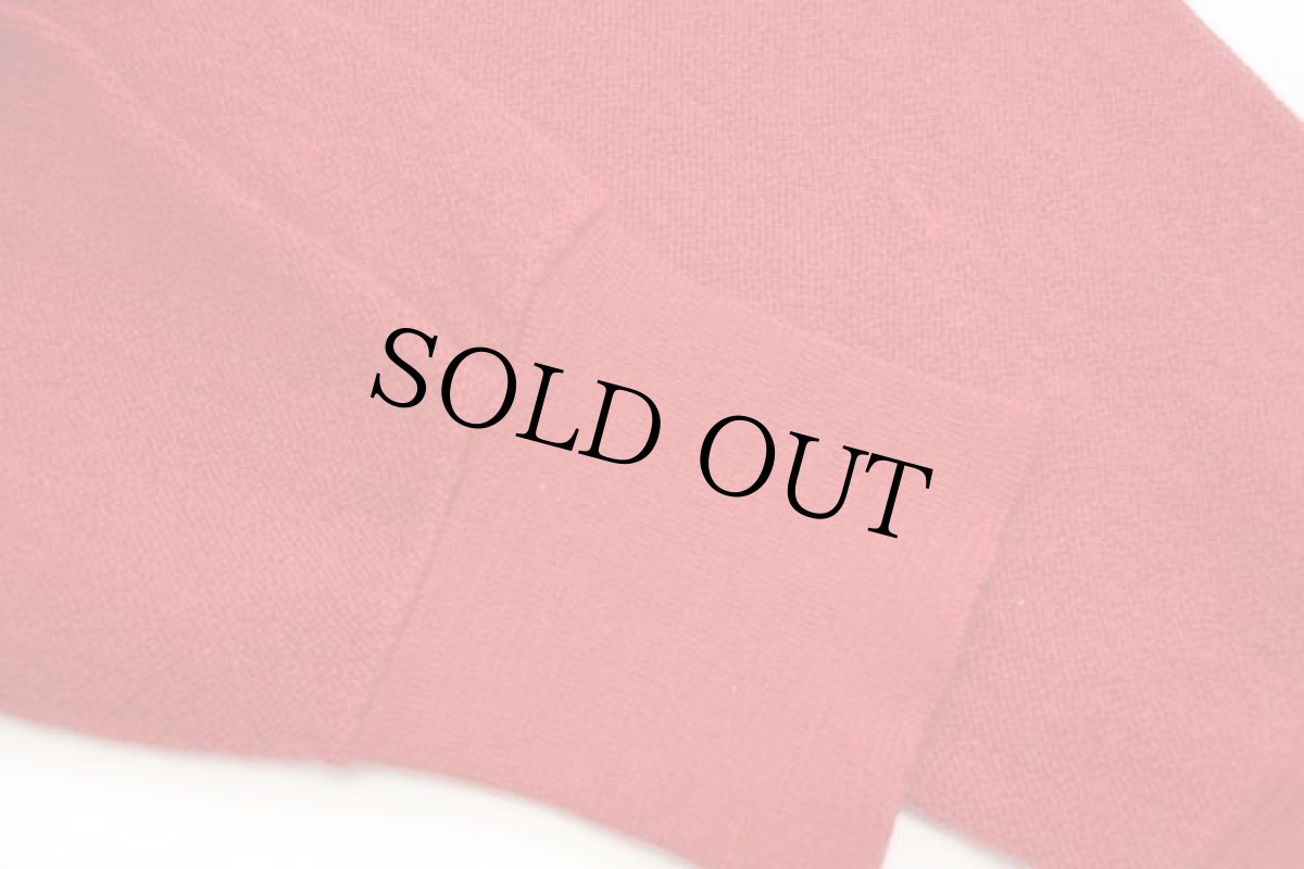 画像6: 70s フランス製 CHEMISE LACOSTE ラコステ ワンポイント パール編み ウールニット カーディガン 赤 5 (6)