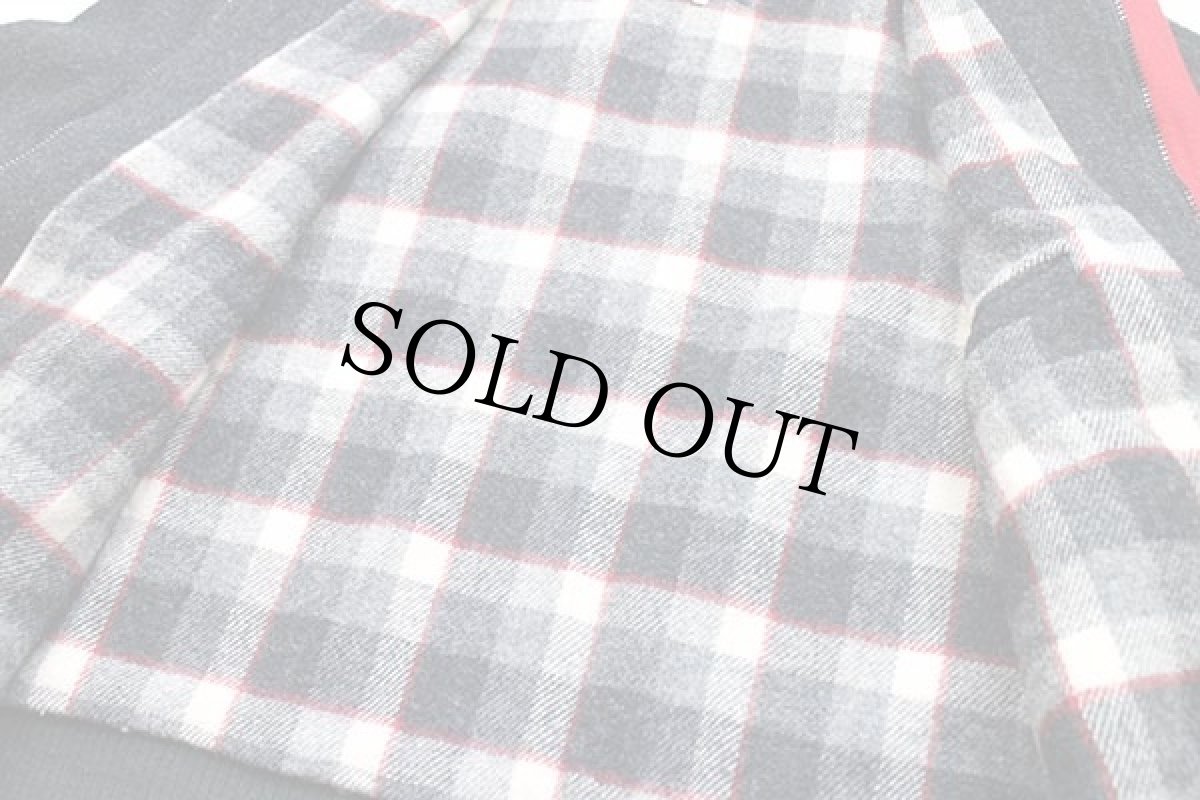 画像5: 80s USA製 Woolrichウールリッチ チェックライナー ウールジャケット チャコールグレー XL (5)