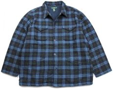 画像1: 90s J.CREW タータンチェック ウールジャケット XL (1)