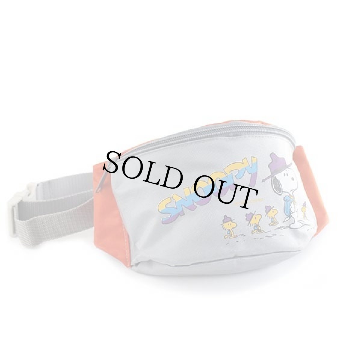 画像4: デッドストック★80s SNOOPY スヌーピー ウッドストック ツートン ナイロン ウエストポーチ★ウエストバッグ (4)