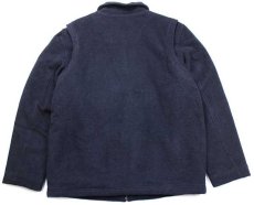 画像2: L.L.Bean 無地 Thinsulate キルティングライナー ウールジャケット 濃紺 L-T (2)