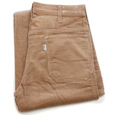 画像1: デッドストック★70s LEVI'Sリーバイス BIGE ベルボトム コットン コーデュロイパンツ 茶 w31★ユーロ (1)