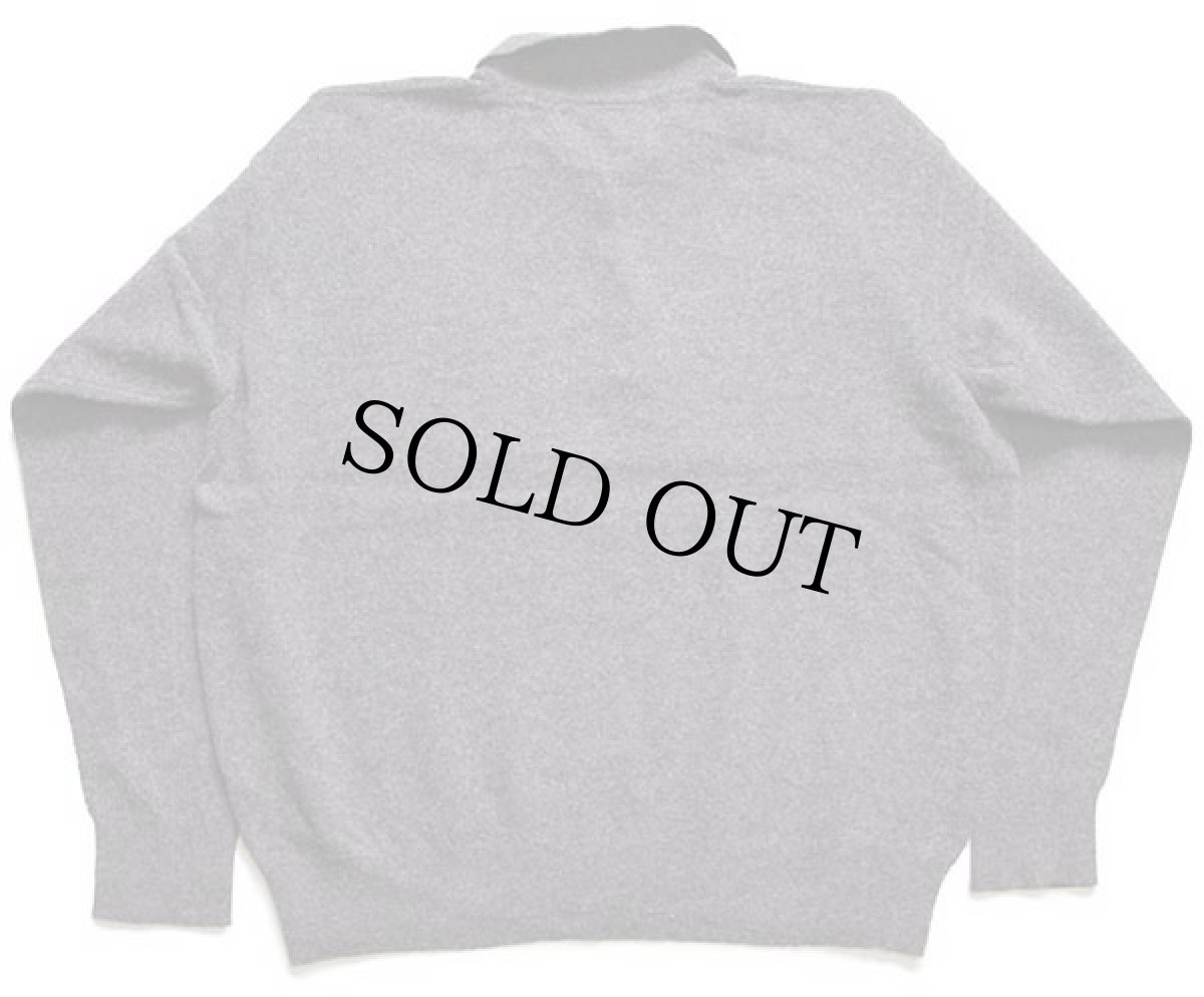 画像2: 80s スペイン製 CHEMISE LACOSTE ラコステ ワンポイント ラムウールニット ポロシャツ チャコールグレー 5 (2)