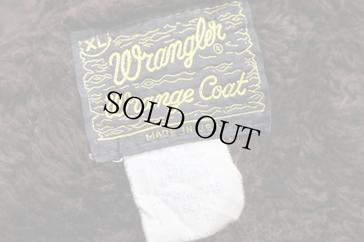 画像4: 70s USA製 Wranglerラングラー ボアライナー コーデュロイ ランチコート 焦げ茶 XL (4)