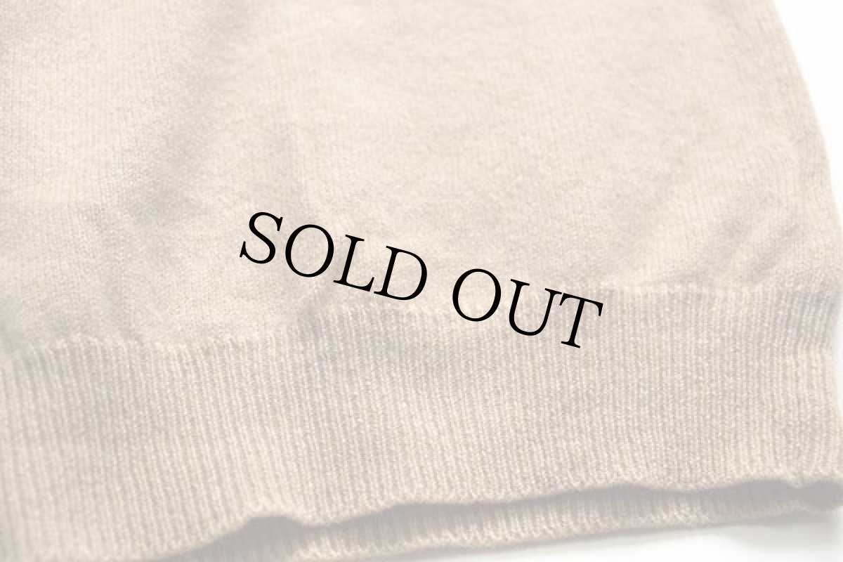 画像5: 90s ポロ ラルフローレン ワンポイント ラムウールニット ポロシャツ ライトブラウン XL (5)