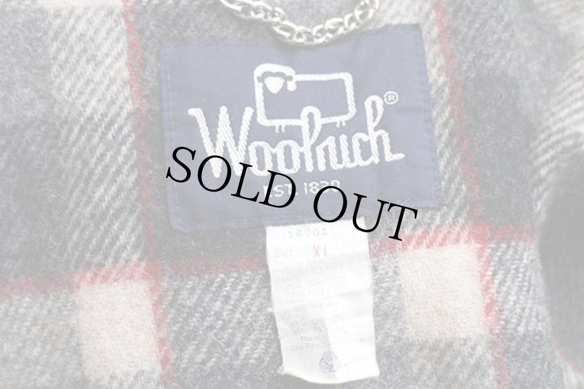 画像4: 80s USA製 Woolrichウールリッチ チェックライナー ウールジャケット チャコールグレー XL (4)