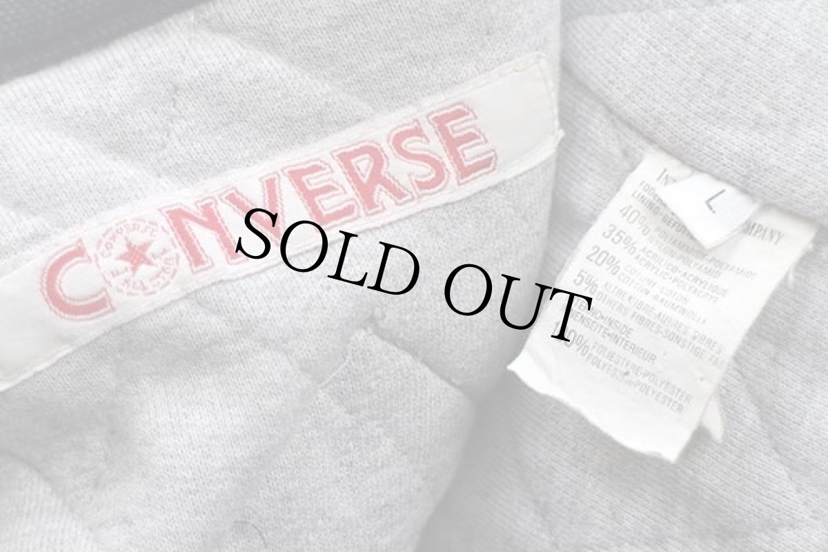 画像5: 90s CONVERSEコンバース スウェット キルティングライナー ダックジャケット 紺 (5)