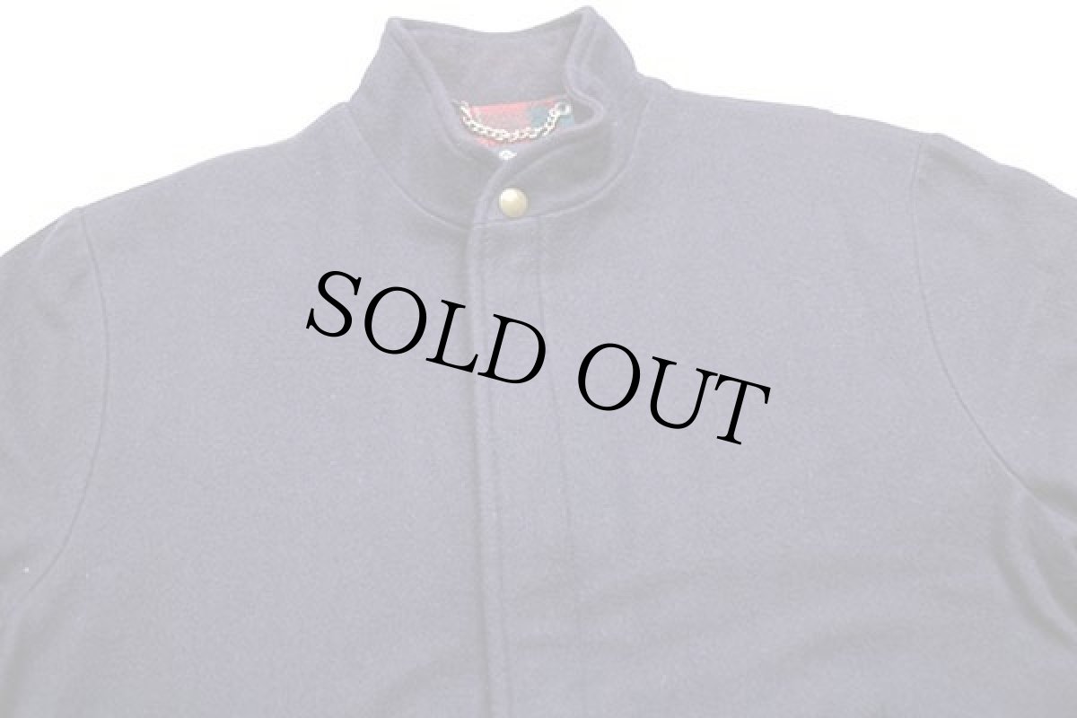 画像3: 80s Woolrichウールリッチ スタンドカラー タータンチェック ウールライナー ウールジャケット ナス紺 (3)