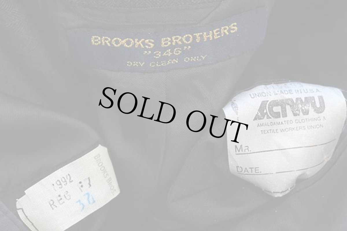 画像4: 90s USA製 BROOKS BROTHERSブルックスブラザーズ 346 3つボタン ヘリンボーン テーラードジャケット グレー (4)