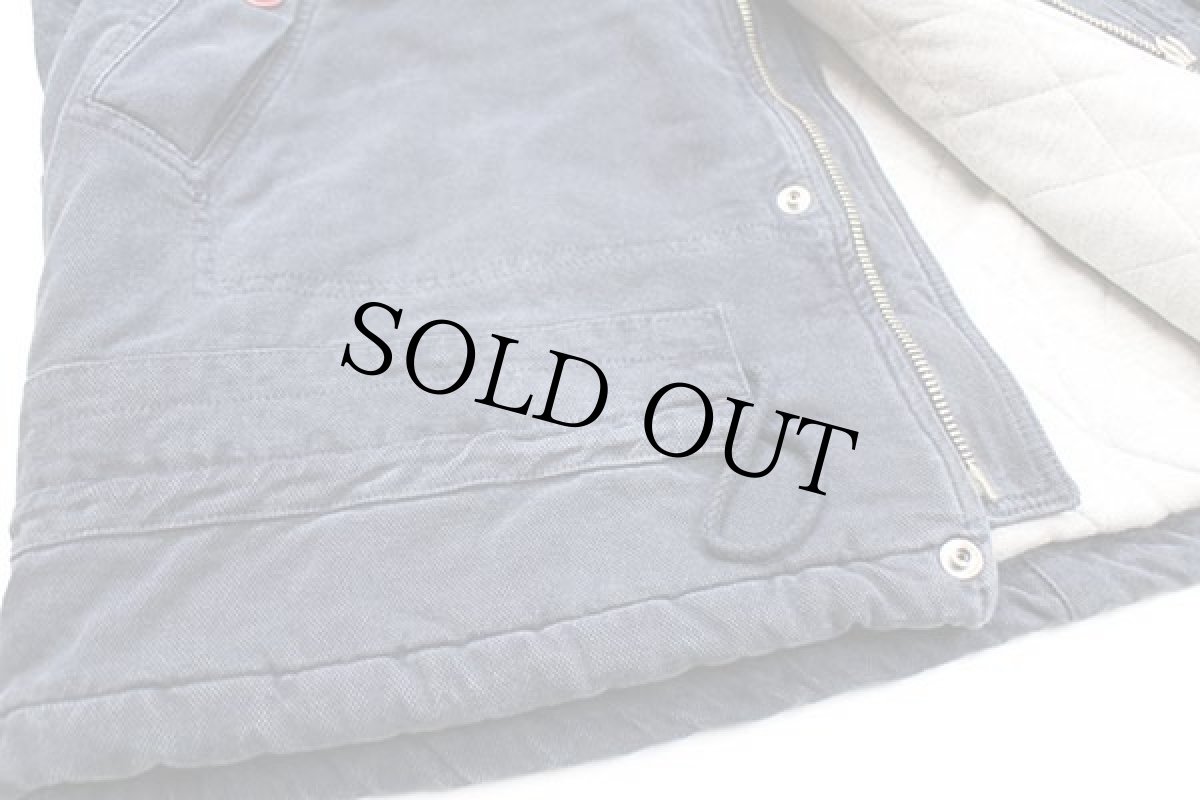 画像8: 90s CONVERSEコンバース スウェット キルティングライナー ダックジャケット 紺 (8)