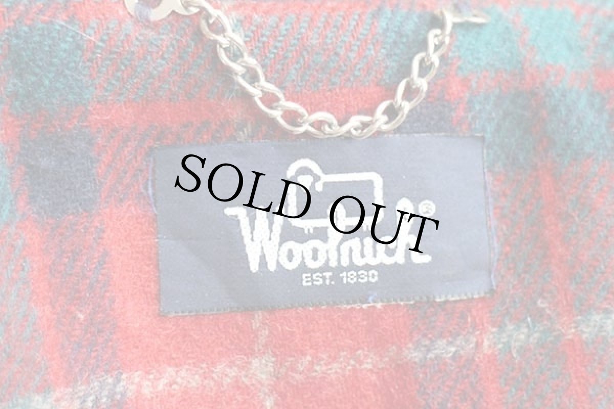 画像4: 80s Woolrichウールリッチ スタンドカラー タータンチェック ウールライナー ウールジャケット ナス紺 (4)