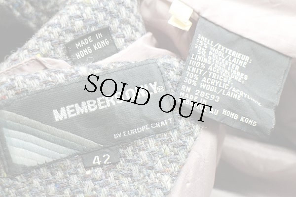 画像4: 80s MEMBERS ONLYメンバーズオンリー ネップ入り ツイード ウールジャケット 42 (4)