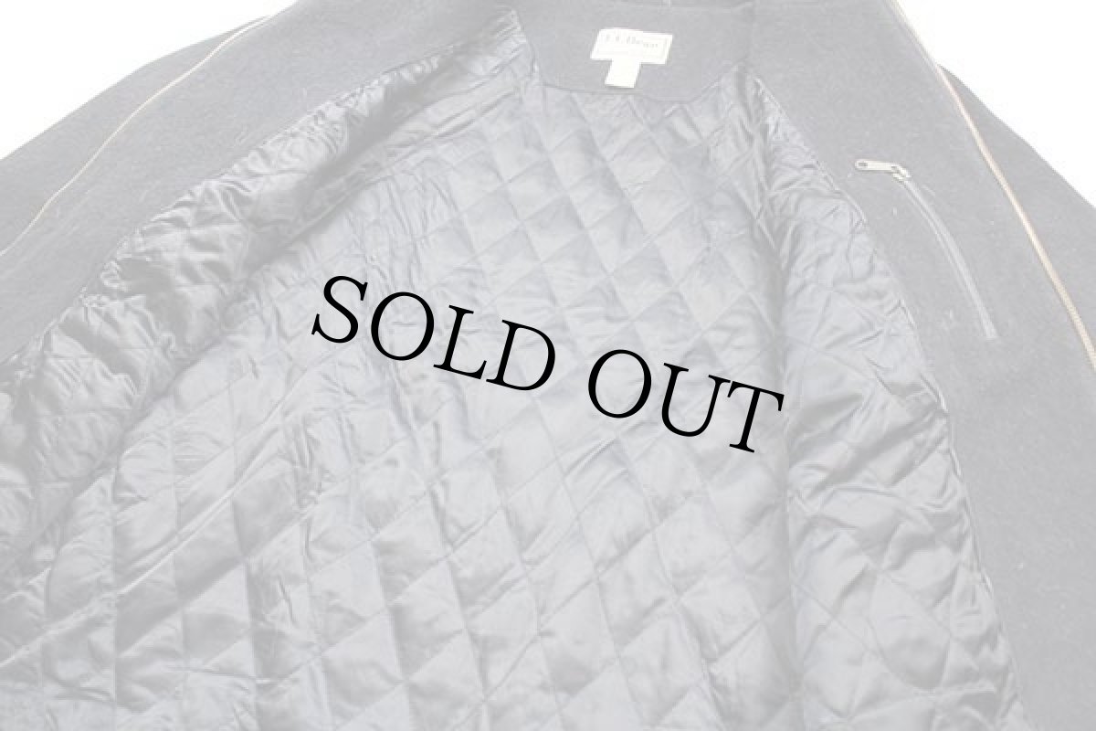 画像5: L.L.Bean 無地 Thinsulate キルティングライナー ウールジャケット 濃紺 L-T (5)