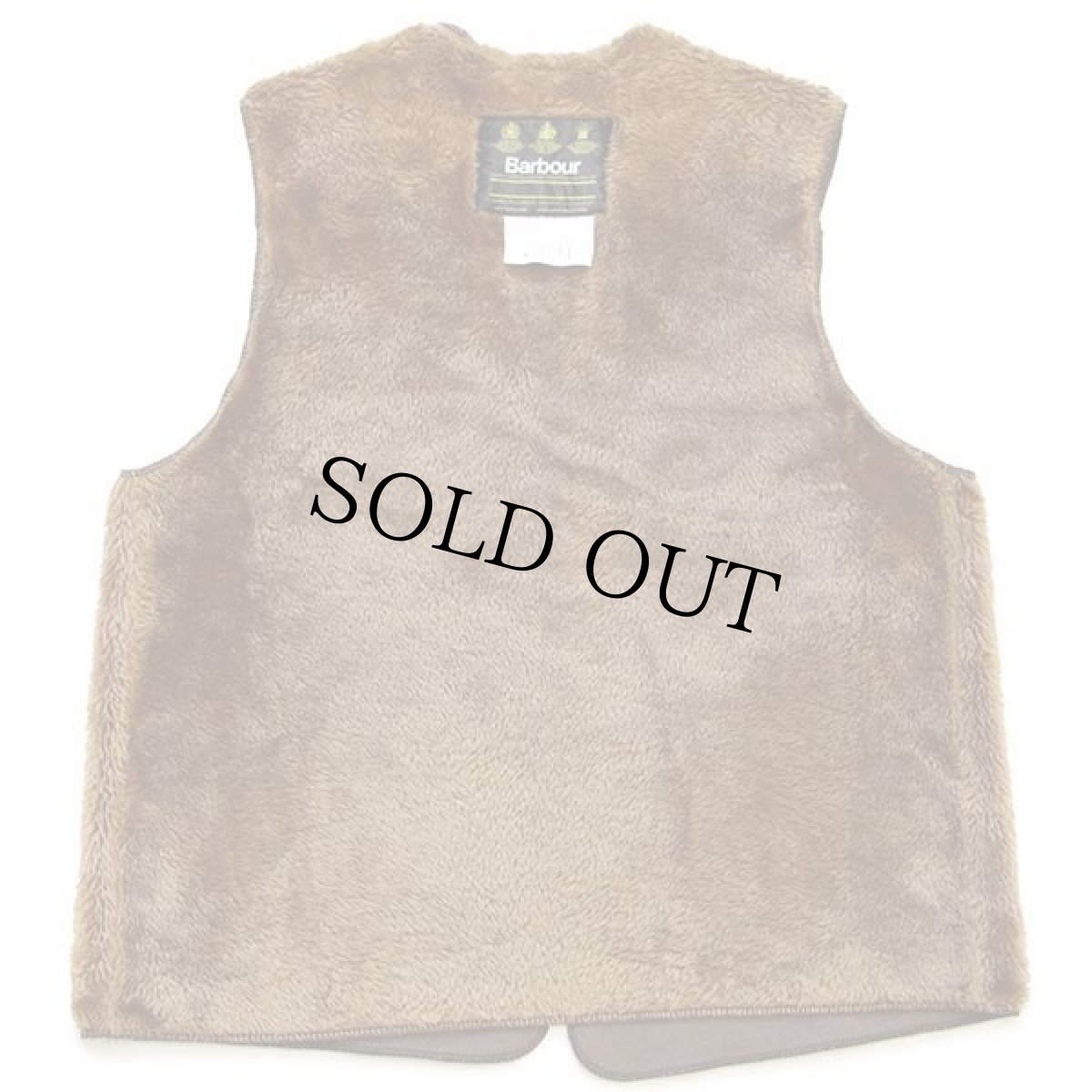 画像2: 90s 英国製 Barbourバブアー A297 ピンズ付き パイルライナー ボア ベスト ブラウン C40★31 (2)