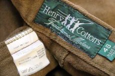 画像6: 90s イタリア製 Henry Cotton's ツータック スラックス モールスキンパンツ ブラウン 48 (6)
