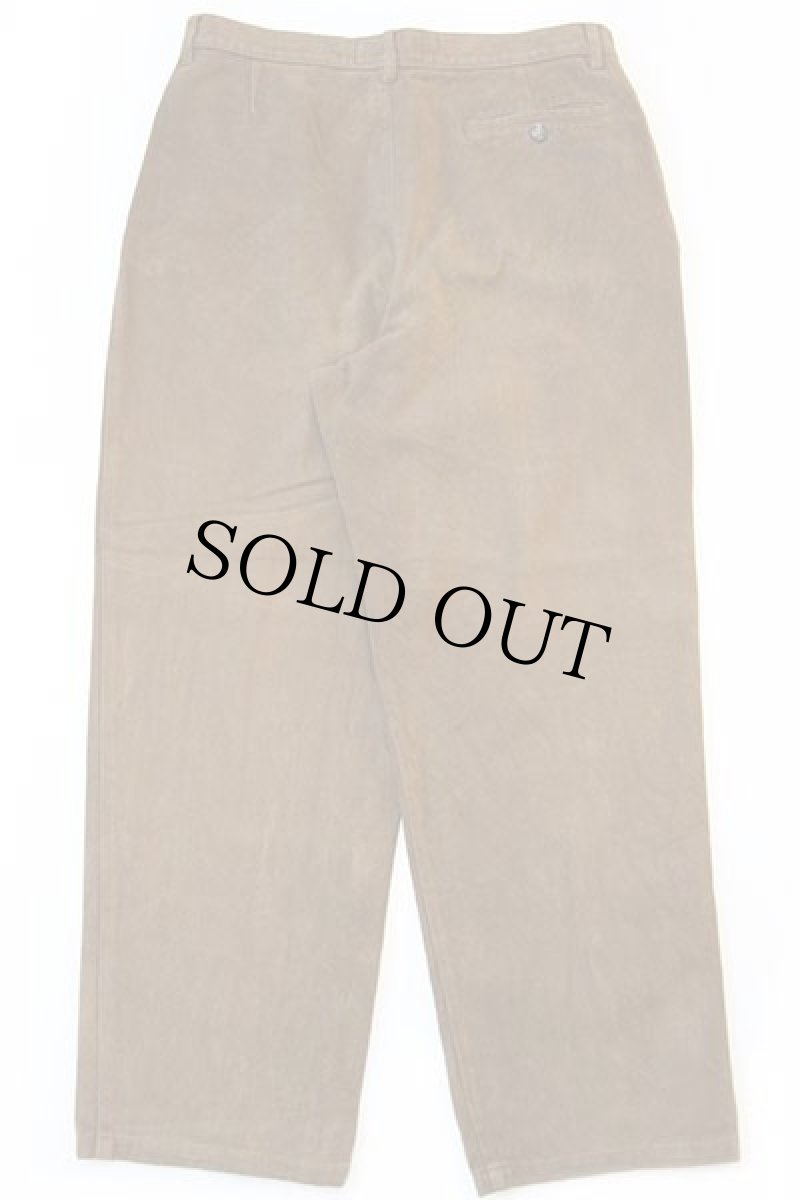 画像3: 90s イタリア製 Henry Cotton's ツータック スラックス モールスキンパンツ ブラウン 48 (3)