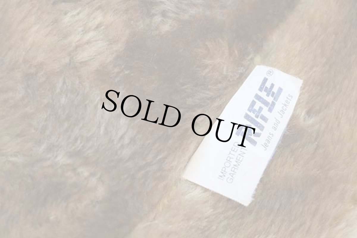 画像5: 90s 英国製 RIFLE パイルライナー ボア ベスト ブラウン (5)