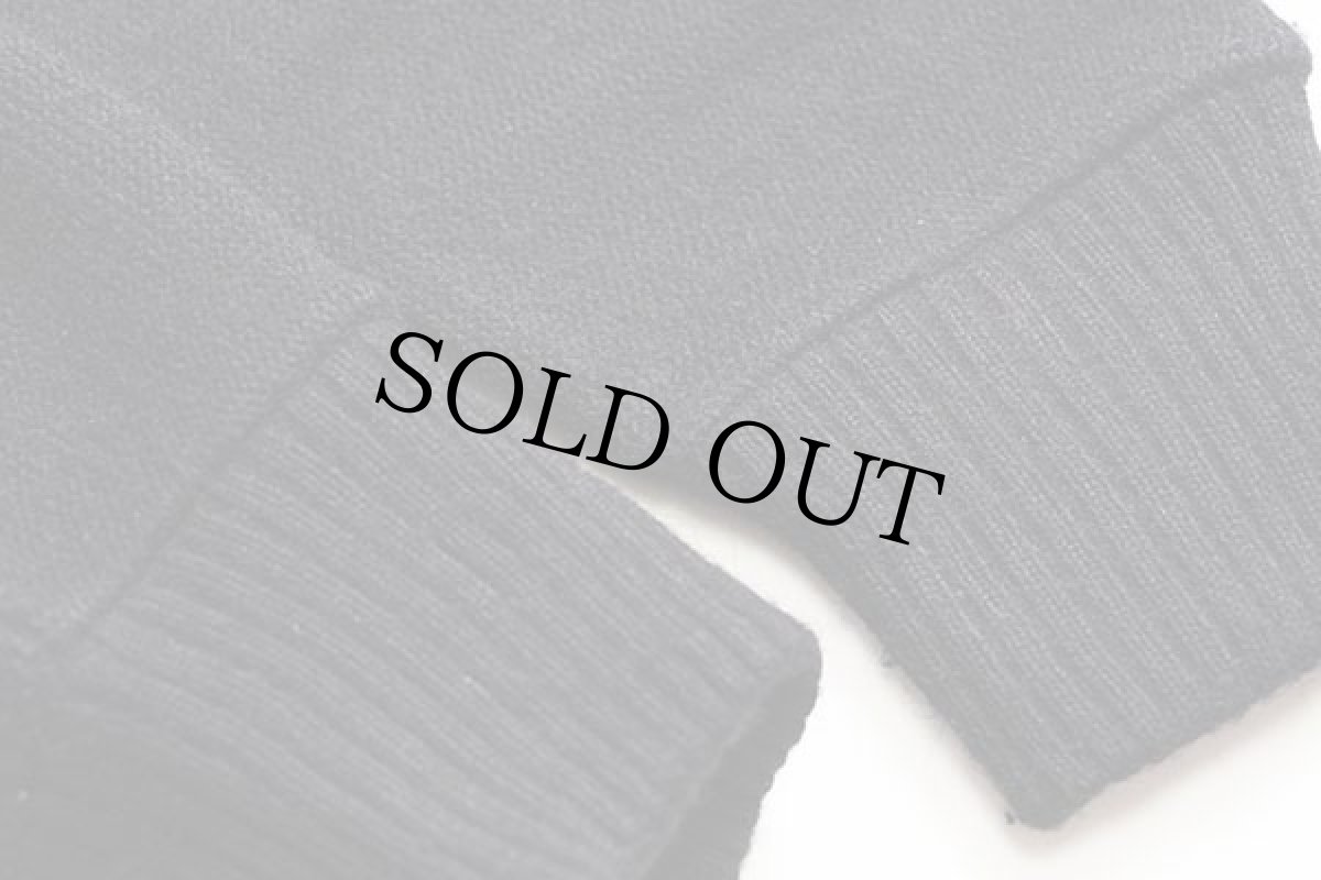 画像6: 70s USA製 CAMPUS マルチストライプ パール編み アクリルニット カーディガン 黒 (6)