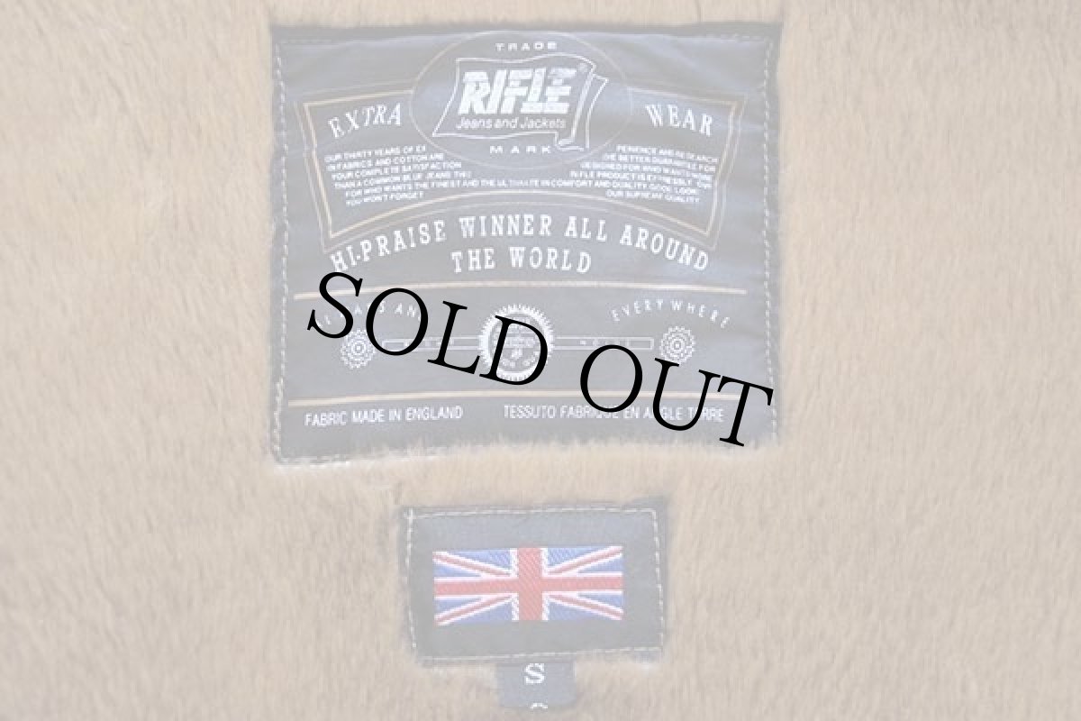 画像4: 90s 英国製 RIFLE パイルライナー ボア ベスト ブラウン (4)