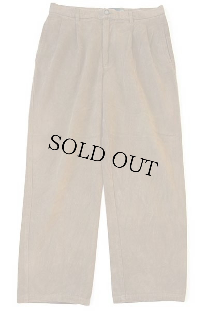 画像2: 90s イタリア製 Henry Cotton's ツータック スラックス モールスキンパンツ ブラウン 48 (2)