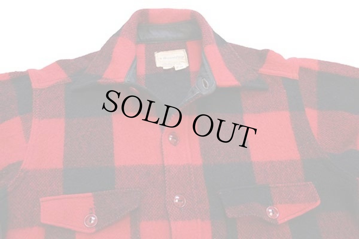 画像3: 60s MONTGOMERY WARD WESTERN FIELD バッファローチェック ウールシャツジャケット 赤×黒 L (3)