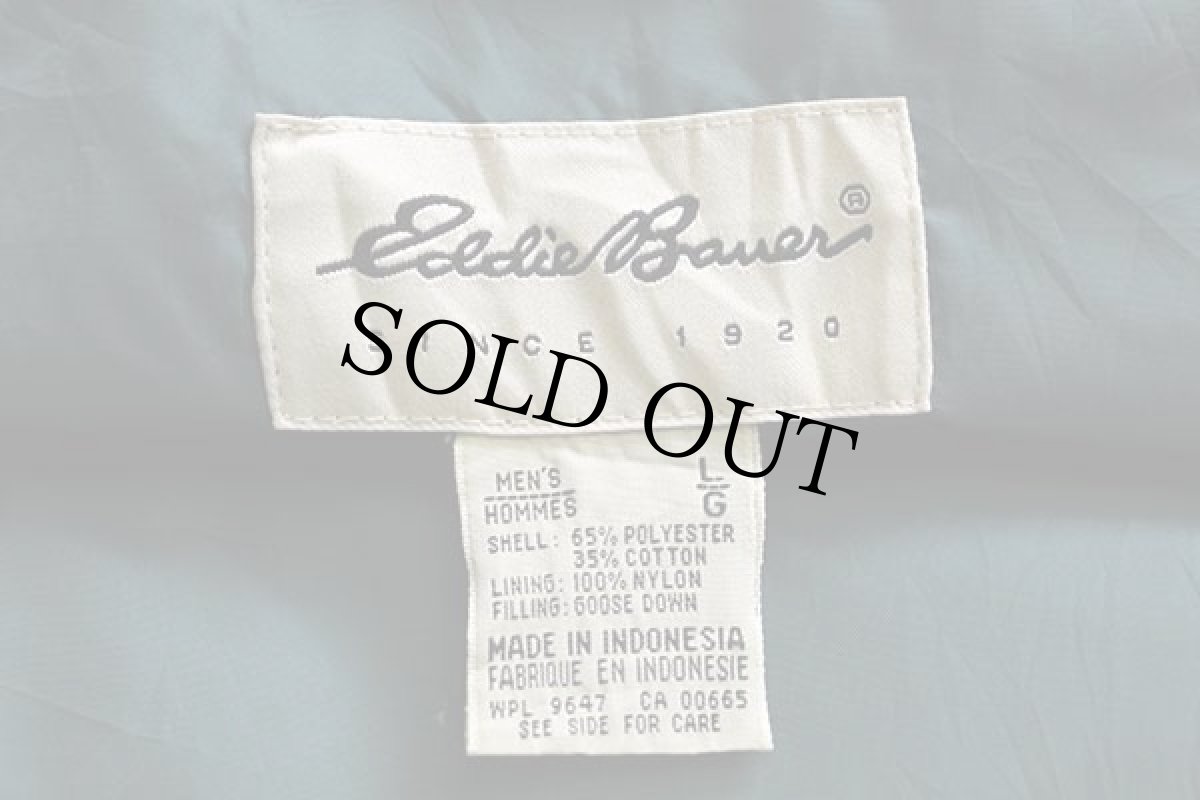 画像4: 00s EddieBauerエディーバウアー ダウンベスト 紺 L (4)