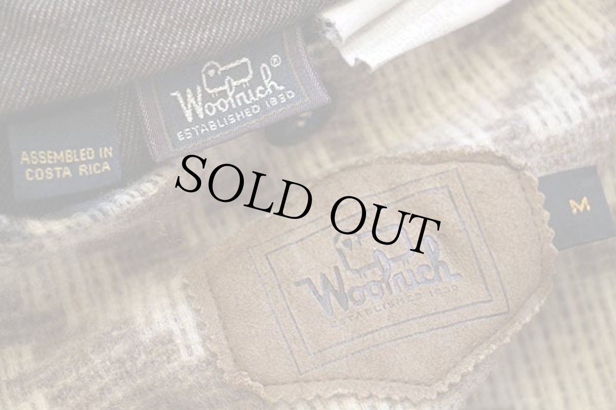 画像4: 90s Woolrichウールリッチ フォークロア柄 ウールライナー カラーデニム フィールドコート 茶 フェード★ジャケット (4)